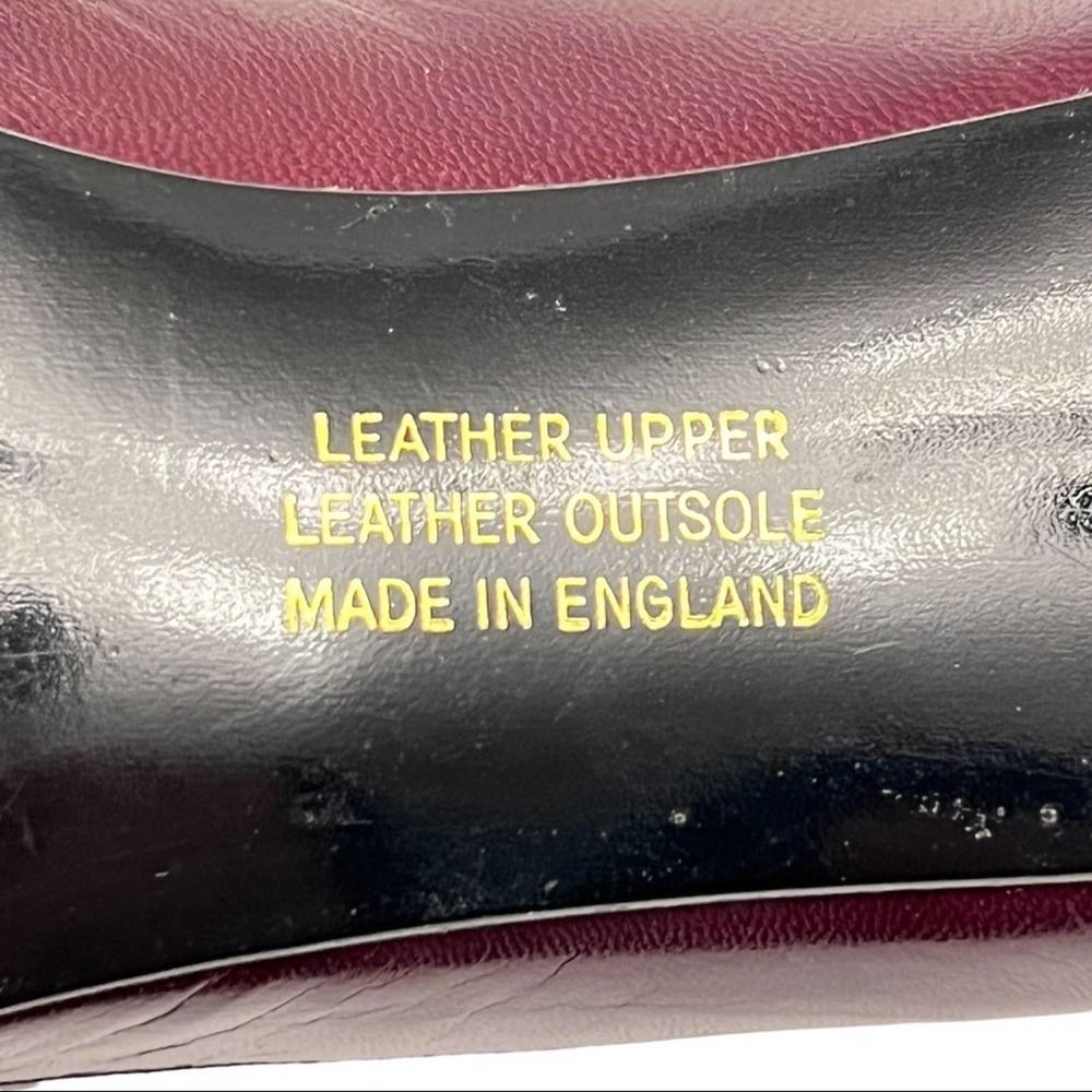 Rayne London Rare 80’s Vintage Custom Wine Red & Black Leather Pumps Size 8.5 AA - Picture 10 of 13